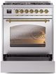 Ilve® Nostalgie II Series 30" Stainless Steel Pro Style Dual Fuel Range-3