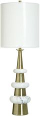 Harp & Finial® Delphia Brass/White Table Lamp-0