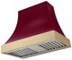 AGA Cascade 36" Cranberry Wall Mounted Range Hood  with Brushed Brass Trim-0