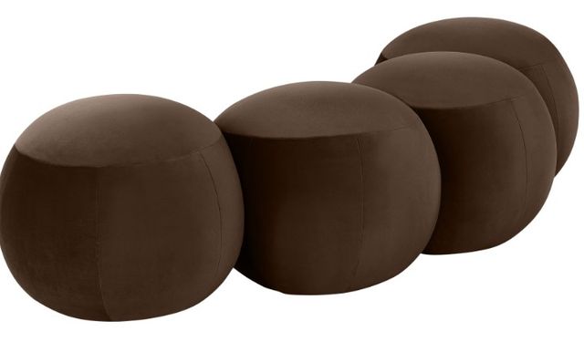 Meridian Furniture Apollo Brown 65" Velvet Upholstered Bench-2