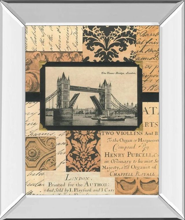 Classy Art Travel Collage Il by Gillian Fullard Mirror Framed Wall Art-0