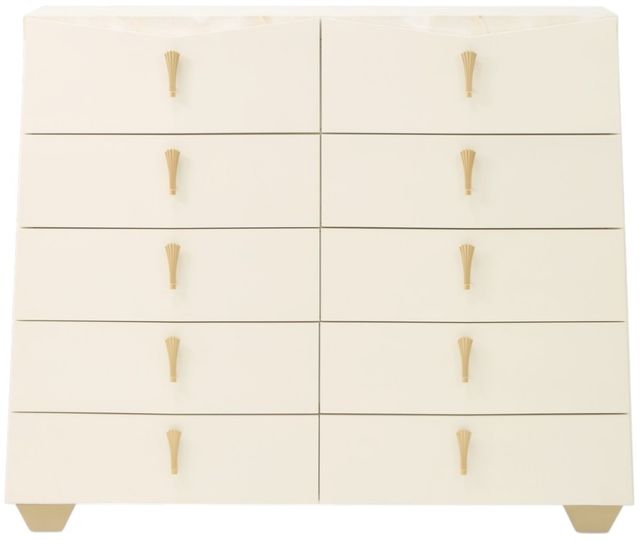 Michael Amini® Fantosini Gold Creamy Pearl Drawer Chest-1