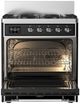 Ilve® Majestic III 30" Glossy Black Pro Style Dual Fuel Liquid Propane Range with Triple Glass Door and Chrome Trim-2