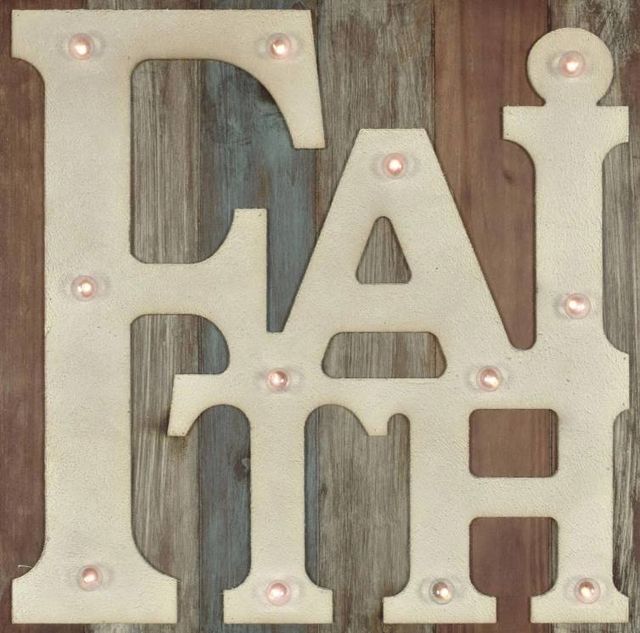 Classy Art Brown/White Faith Wall Decor-1