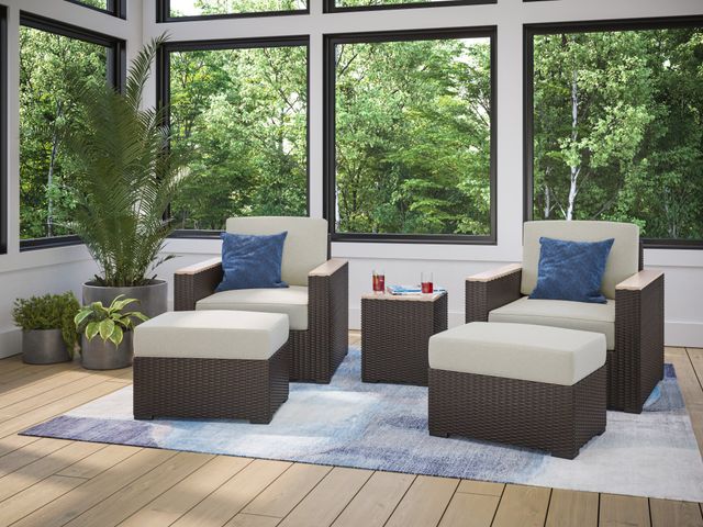homestyles® Palm Springs 5-Piece Brown Outdoor Set-1