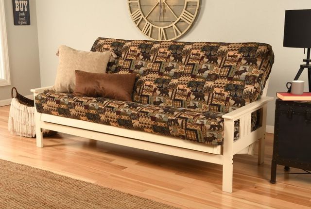 Kodiak Furniture Monterey Peter's Cabin/Antique White Full Futon with Mattress-1