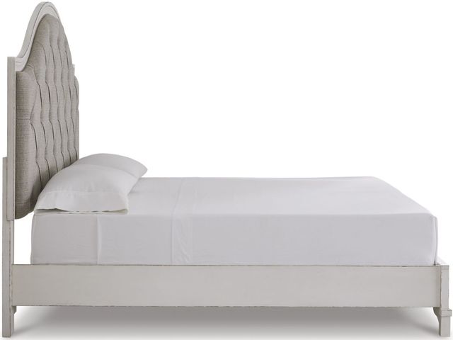Signature Design by Ashley® Brollyn Chipped White California King Upholstered Panel Bed-3