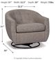 Signature Design by Ashley® Upshur Taupe Swivel Glider Accent Chair-4