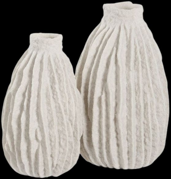Uttermost® Ivory Ridge 2-Piece Ivory Vase Set-0