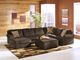 Ashley® Vista 3-Piece Chocolate Left-Arm Facing Sofa Sectional and Chaise-3