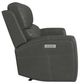 Flexsteel® Linden Charcoal Power Reclining Sofa with Power Headrests and Lumbar-3