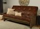 Kodiak Furniture Washington Oregon Trail Saddle/Rustic Walnut Queen Futon with Mattress-3