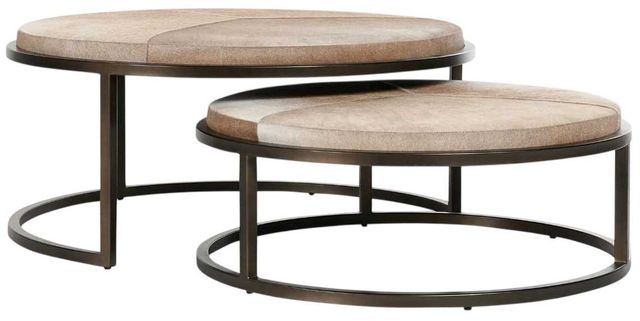Classic Home Hayword 2-Piece Blonde Nesting Coffee Table Set-0