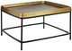 Currey & Company Tanay Antique Brass Cocktail Table with Graphite Black Iron Framework-0