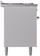 Ilve® Nostalgie II Series 60" White Pro Style Dual Fuel Range-2