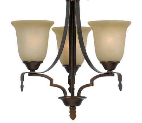 Cal® Lighting & Accessories Dabois Iron 3-Light Golden Chandelier-1