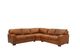 Soft Line Leon Maple 3 Piece All Leather Sectional-0