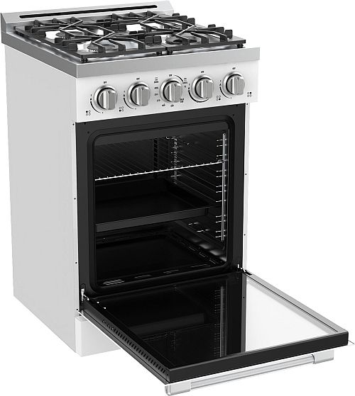Unique® Appliances Classic Retro 24" White Slide-In Propane Gas Range-3