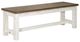 LH Home Provence Antique White Bench -0