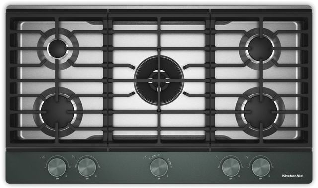 KitchenAid® 36" Juniper Gas Cooktop with 5 Burners and Integrated Wok Grate-0
