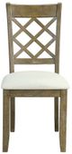 ACME Furniture Karsen 2-Piece Beige/Rustic Oak Finish Side Chair Set-3