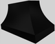 Vent-A-Hood® Designer Series 54" Black Island Range Hood-3