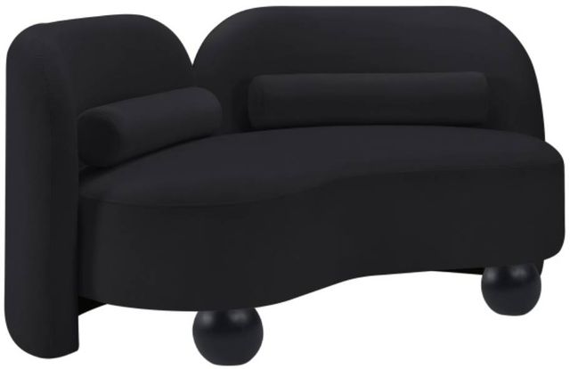Meridian Furniture Daphne Black 64" Velvet Loveseat-0