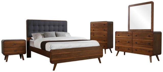 Coaster® Robyn 5-Piece Dark Gray/Dark Walnut Full Bedroom Set-0