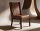 International Furniture Direct Balam Black/Brown Leather Dining Side Chair-1