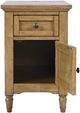 Jofran Inc. Brentwood Cascade Oak 1-Door Chairside Table -1