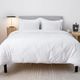 Hush Cotton Sateen 3-Piece White King Duvet Cover Set-2