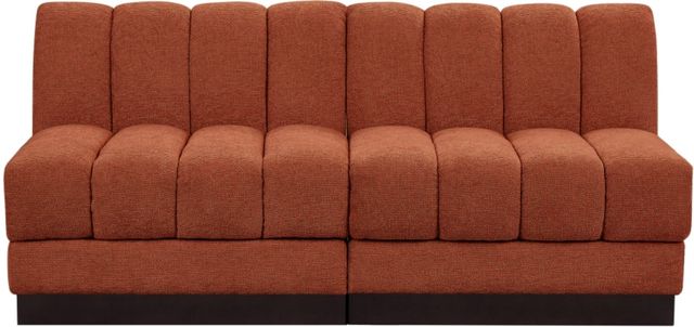 Meridian Furniture Quinn 2-Piece Cognac Modular Armless Sofa-1