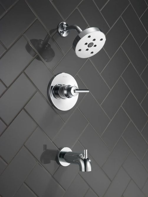Delta Trinsic® Monitor® 14 Series Chrome H2Okinetic® Tub and Shower Trim-4