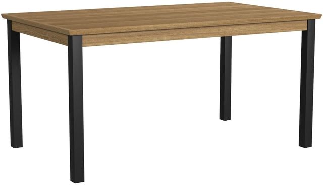 Intercon Newport Natural Oak Dining Table with Black Base-0