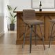 Armen Living Vienna Espresso/Vintage Dark Brown Swivel Barstool-1