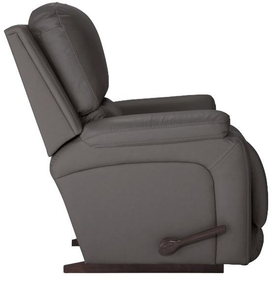 La-Z-Boy® Greyson Blue Grey Leather Manual Rocking Recliner-2
