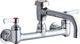 Elkay Chrome Service/Utility 8" Centerset Wall Mount Faucet with 7" Vented Spout and Offset Inlet-0