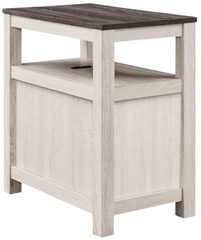 Signature Design by Ashley® Fendenmore Brown Gray End Table with Antique White Base-4