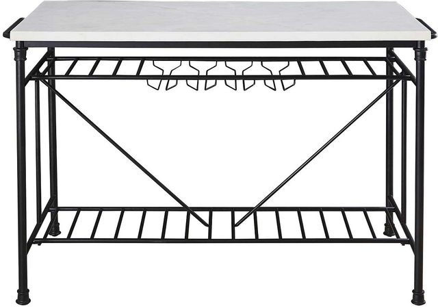 Steve Silver Co. Claire 5-Piece White Marble Kitchen Island Set-1