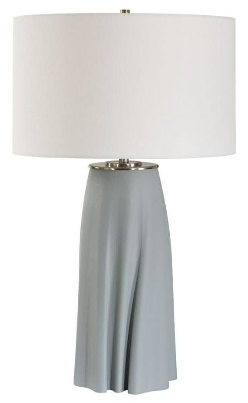 Uttermost® Cover Up Light Blue Table Lamp-3