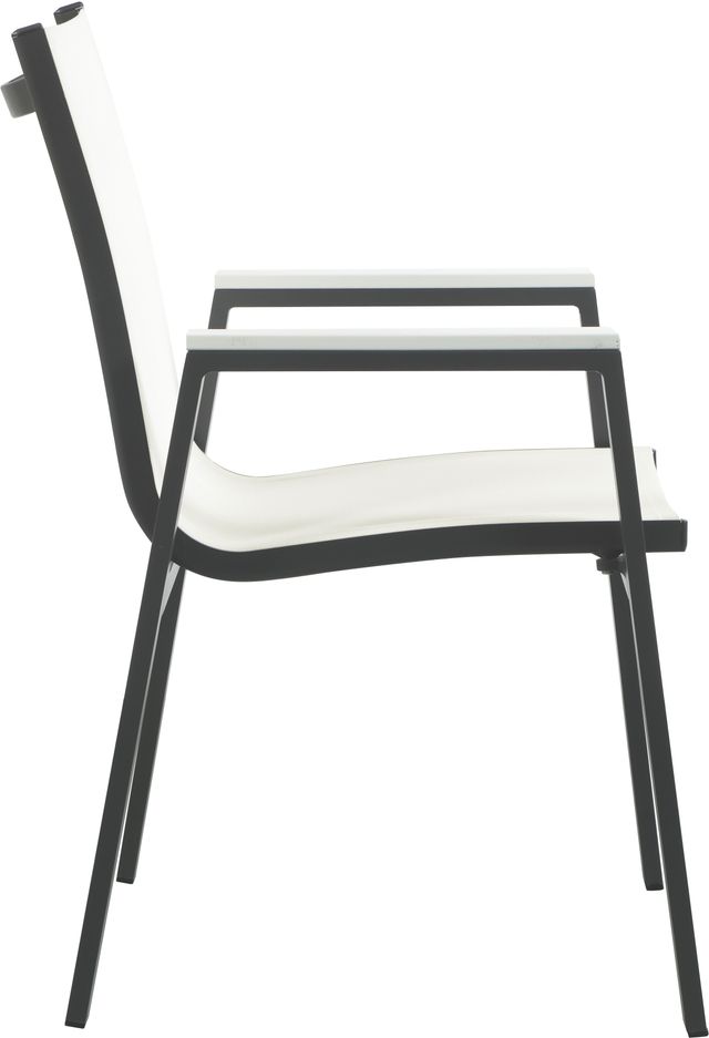 Meridian Furniture Nizuc 2-Piece White Outdoor Patio Mesh Dining Arm Chairs-2
