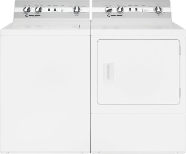Speed Queen White Top Load Washer and Gas Dryer Laundry Pair