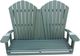 Nature's Best Furniture Customizable Adirondack 4' Polyethylene Outdoor Swing Loveseat -0