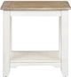 Liberty Furniture Summerville Wirebrushed Gray End Table with Soft White Wash Base-1