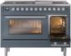 Ilve® Professional Plus II 48" Blue Grey Pro Style Dual Fuel Range-3