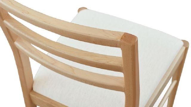 Bassett® Furniture Origins Phelps Natural Dining Chair with Cream Upholstered Seat-3
