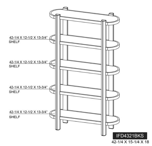 International Furniture Direct Balam White Bookcase-2