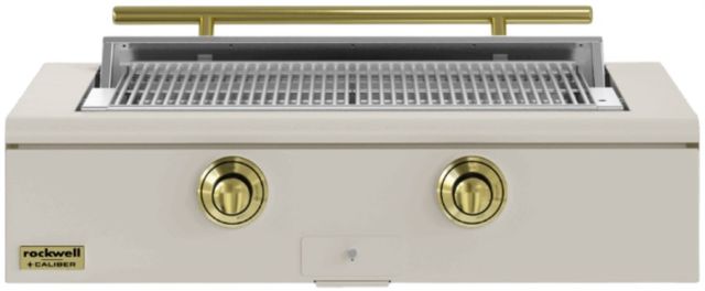 Caliber™ Rockwell Social 2-Burner Antique White Built-In Natural Gas Grill with Brass Hardware-0