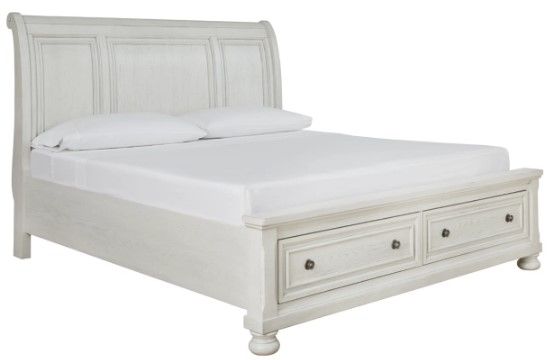 Signature Design by Ashley® Robbinsdale 3-Piece Antique White King Sleigh Storage Bed Set-1
