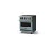 Viking® 5 Series 30" Novembery Sky Pro Style Electric Range with Brushed Brass Trim-2